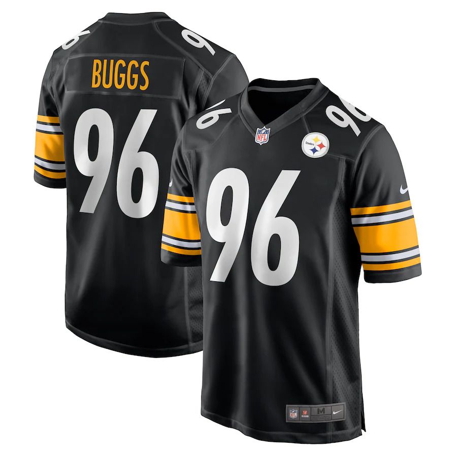 Men Pittsburgh Steelers #96 Isaiah Buggs Nike Black Game NFL Jersey->customized nfl jersey->Custom Jersey